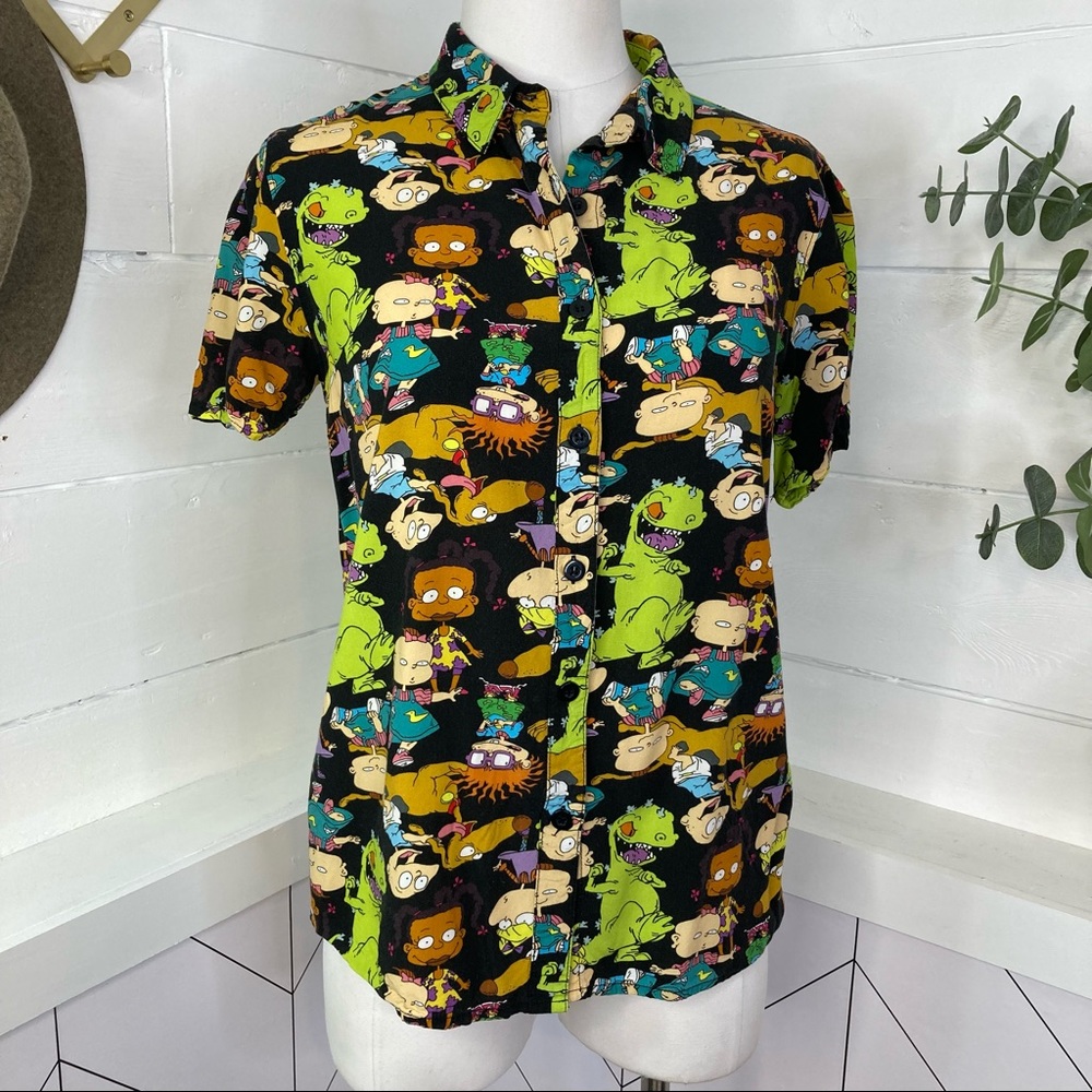!FINAL CHANCE! Nickelodeon Rugrats Rayon Short Sleeve Button Up